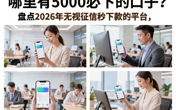 哪里有5000必下的口子?盘点2026年无视征信秒下款的平台