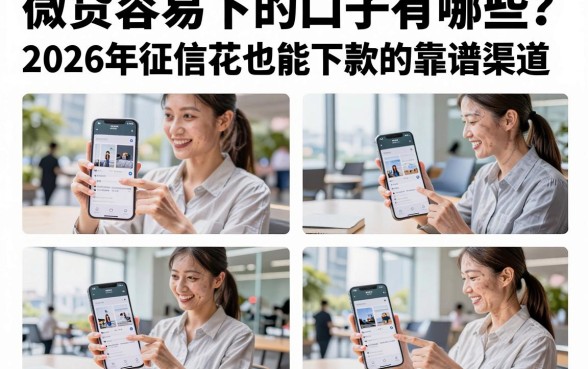 微贷容易下的口子有哪些?2026年征信花也能下款的靠谱渠道