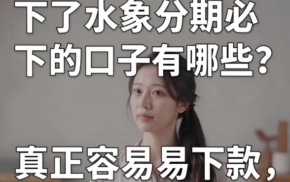 下了水象分期必下的口子有哪些?揭秘真正容易下款的平台