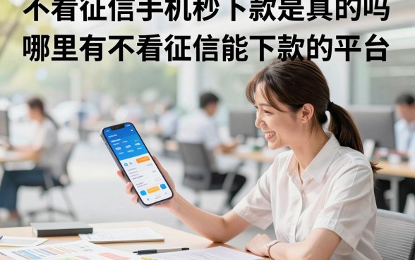 不看征信手机秒下款是真的吗,哪里有不看征信能下款的平台