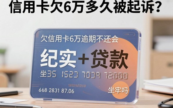 信用卡欠6万多久被起诉？欠信用卡6万逾期不还会坐牢吗