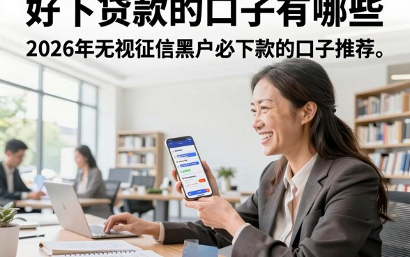 好下贷款的口子有哪些,2026年无视征信黑户必下款的口子推荐