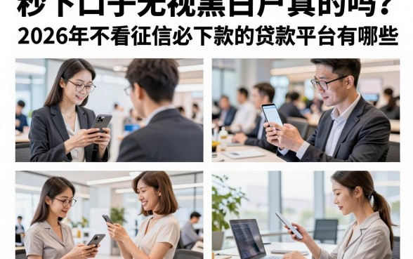 秒下口子无视黑白户真的吗？2026年不看征信必下款的贷款平台有哪些