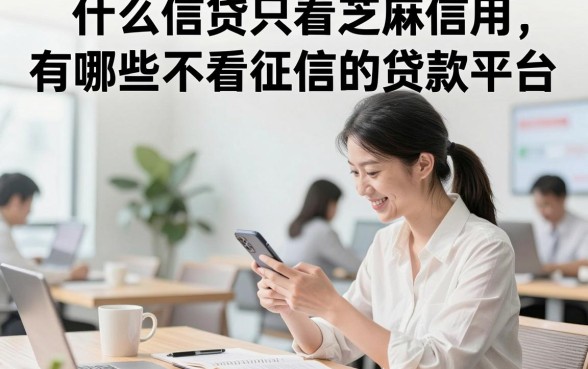 什么信贷只看芝麻信用，有哪些不看征信的贷款平台