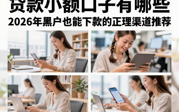 贷款小额口子有哪些,2026年黑户也能下款的正规渠道推荐