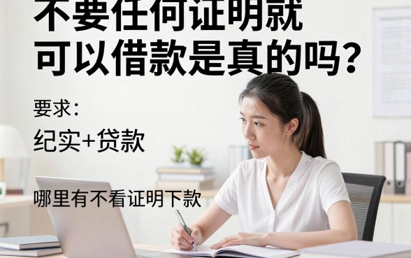 不要任何证明就可以借款是真的吗?哪里有不看证明秒下款的平台?