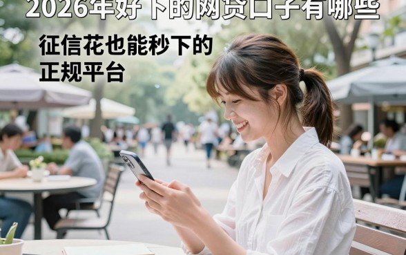 2026年好下的网贷口子有哪些，征信花也能秒下的正规平台推荐