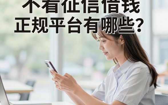 不看征信借钱正规平台有哪些？哪里能借到钱不看征信