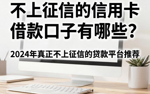 不上征信的信用卡借款口子有哪些，2024年真正不上征信的贷款平台推荐