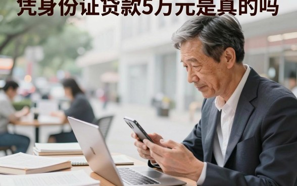 凭身份证贷款5万元是真的吗,无抵押能贷吗