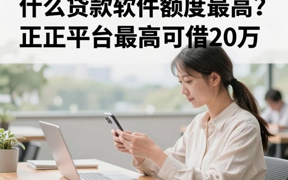 什么贷款软件额度最高?正规平台最高可借20万
