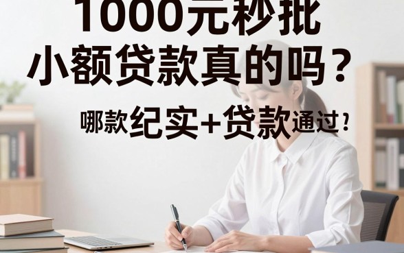 1000元秒批小额贷款真的吗？哪款下款快容易通过？