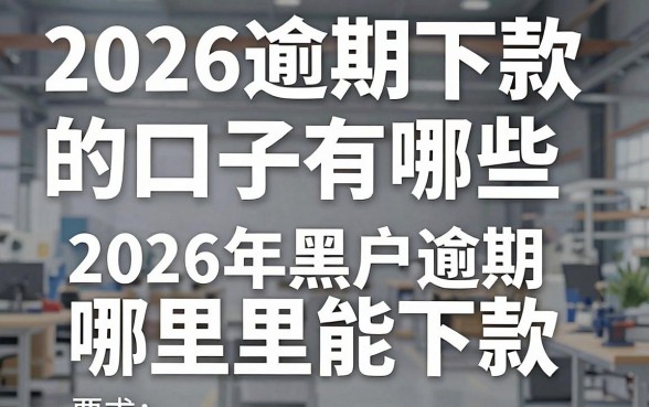 2026逾期下款的口子有哪些,2026年黑户逾期哪里能下款