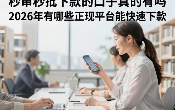 秒审秒批下款的口子真的有吗，2026年有哪些正规平台能快速下款