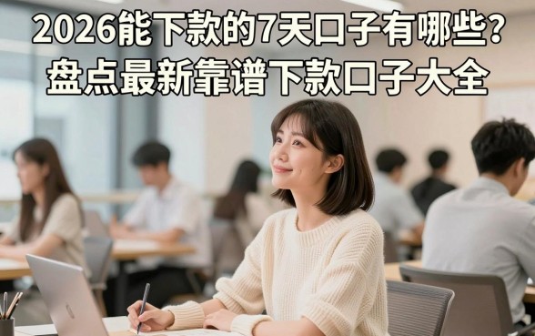 2026能下款的7天口子有哪些?盘点最新靠谱下款口子大全
