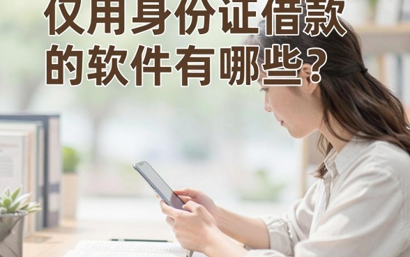 仅用身份证借款的软件有哪些?正规靠谱的身份证贷款平台推荐