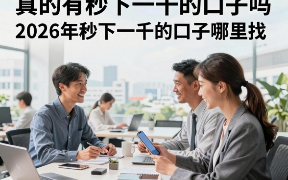 真的有秒下一千的口子吗,2026年秒下一千的口子哪里找