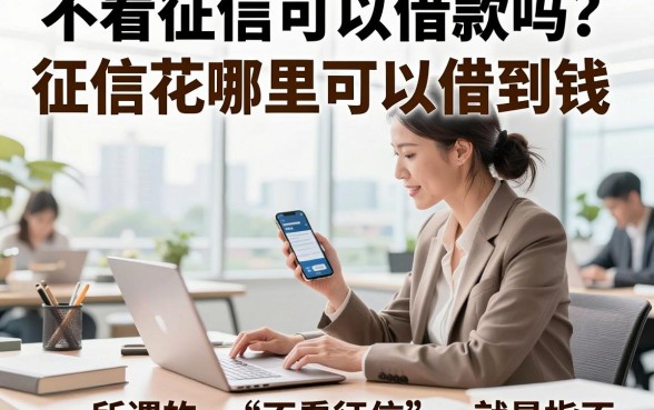不看征信可以借款吗？征信花哪里可以借到钱