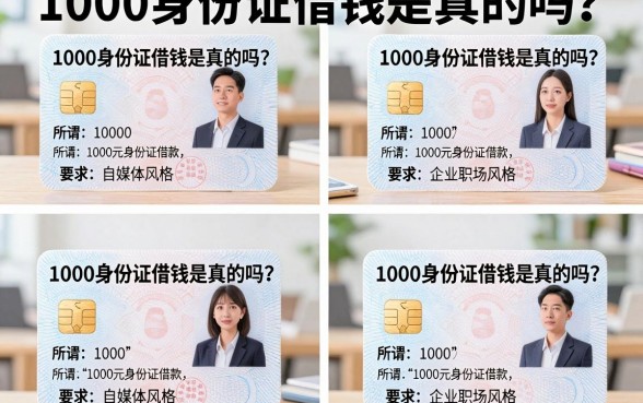 1000身份证借钱是真的吗?仅凭身份证能贷到款吗