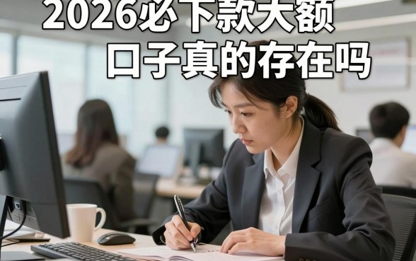 2026必下款大额口子真的存在吗,盘点最容易下款的大额贷款平台