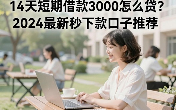 14天短期借款3000怎么贷？2024最新秒下款口子推荐
