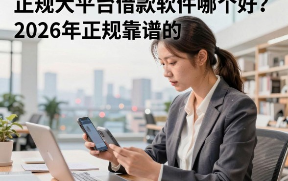 正规大平台借款软件哪个好？2026年正规靠谱的借款平台推荐