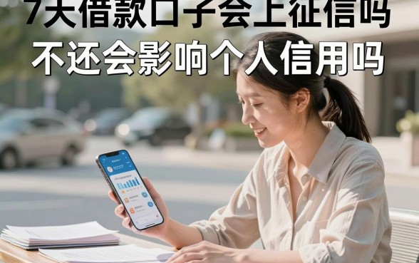 7天借款口子会上征信吗,不还会影响个人信用吗