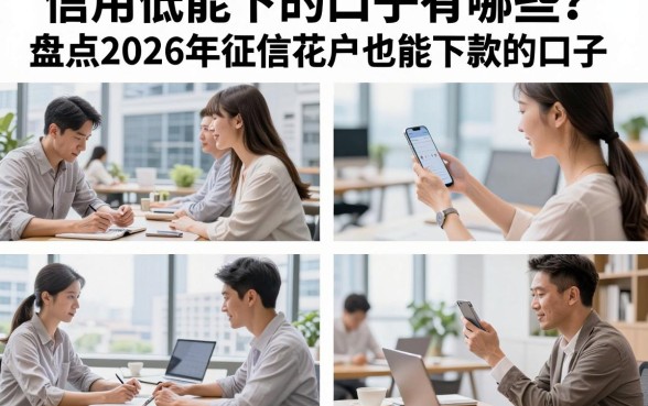 信用低能下的口子有哪些？盘点2026年征信花户也能下款的口子