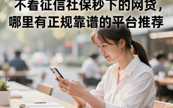 不看征信社保秒下的网贷，哪里有正规靠谱的平台推荐？