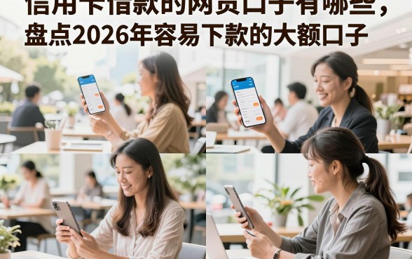信用卡借款的网贷口子有哪些,盘点2026年容易下款的大额口子