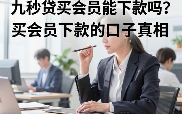 九秒贷买会员能下款吗？揭秘买会员下款的口子真相