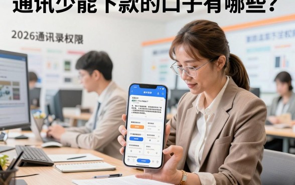 通讯少能下款的口子有哪些?2026通讯录权限低容易通过的贷款推荐