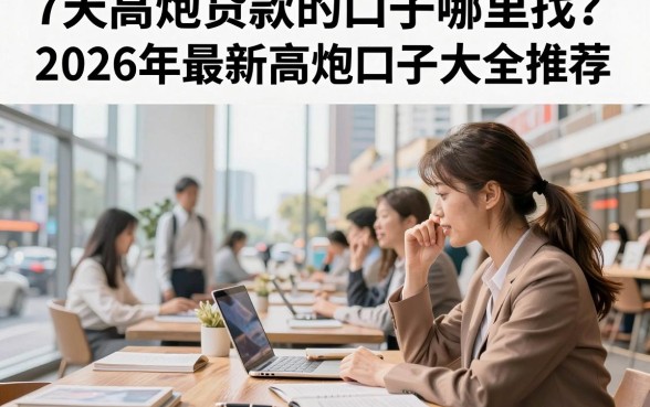 7天高炮贷款的口子哪里找？2026年最新高炮口子大全推荐
