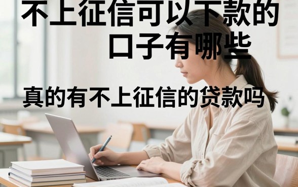 不上征信可以下款的口子有哪些,真的有不上征信的贷款吗