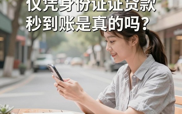 仅凭身份证贷款秒到账是真的吗？正规靠谱的平台有哪些