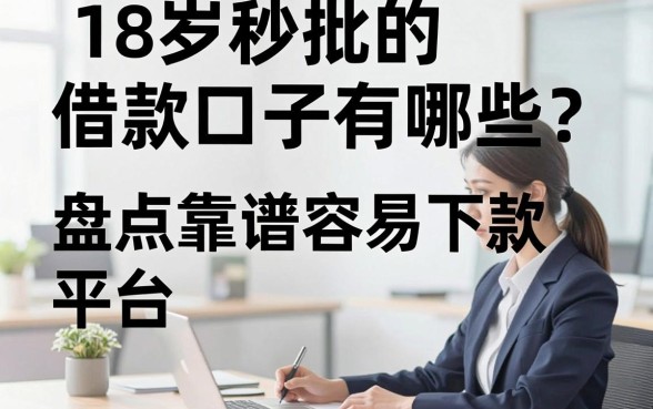 18岁秒批的借款口子有哪些？盘点靠谱容易下款的平台