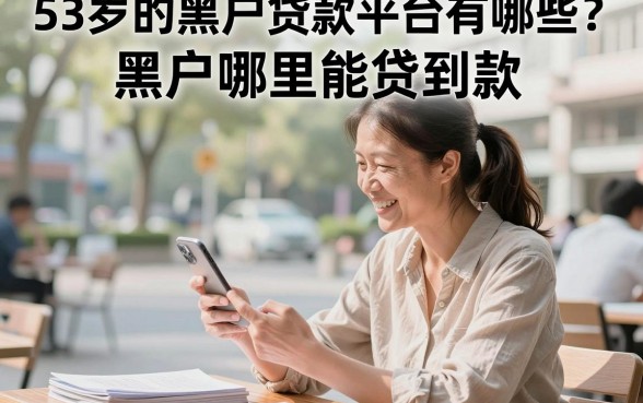 53岁的黑户贷款平台有哪些?黑户哪里能贷到款