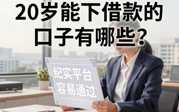 20岁能下借款的口子有哪些?正规平台容易通过吗