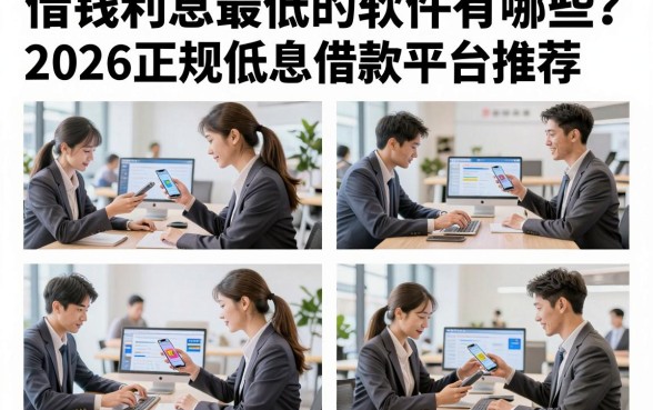 借钱利息最低的软件有哪些?2026正规低息借款平台推荐