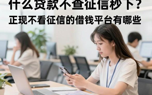 什么贷款不查征信秒下?正规不看征信的借钱平台有哪些