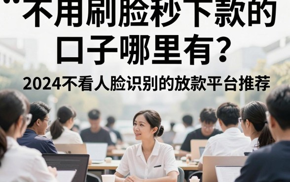 不用刷脸秒下款的口子哪里有?2024不看人脸识别的放款平台推荐