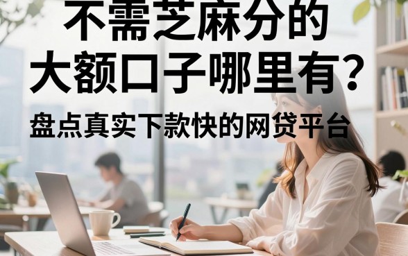 不需芝麻分的大额口子哪里有?盘点真实下款快的网贷平台