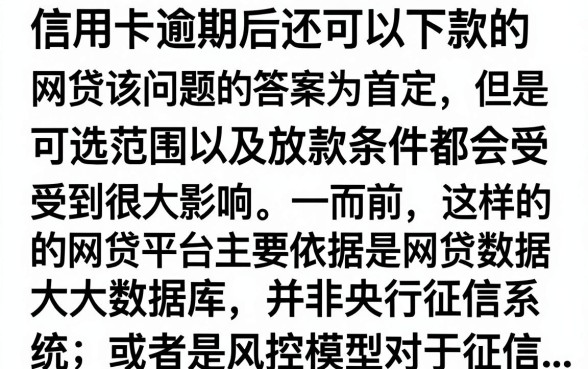 信用卡逾期还能下款的网贷有哪些？严重逾期哪里还能借到钱