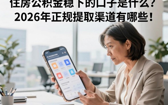 住房公积金稳下的口子是什么?2026年正规提取渠道有哪些?