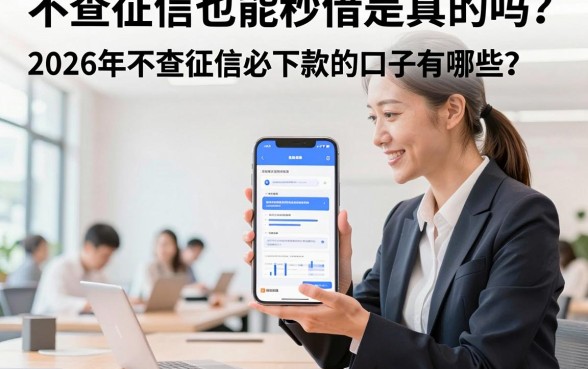 不查征信也能秒借是真的吗?2026年不查征信必下款的口子有哪些?