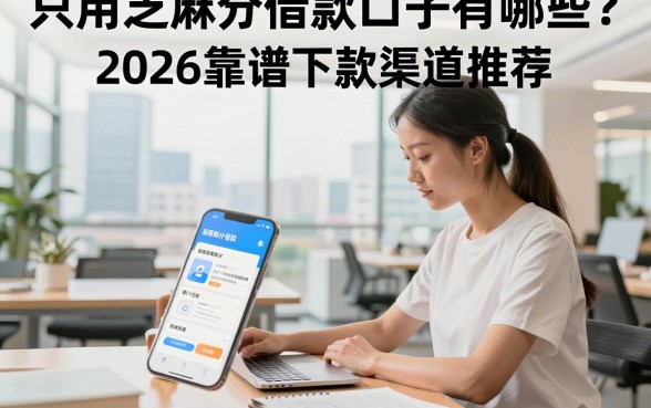 只用芝麻分借款口子有哪些?2026靠谱下款渠道推荐