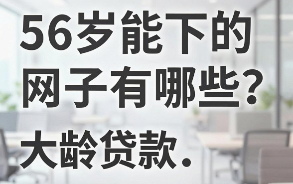 56岁能下的网贷口子有哪些？大龄贷款容易通过吗