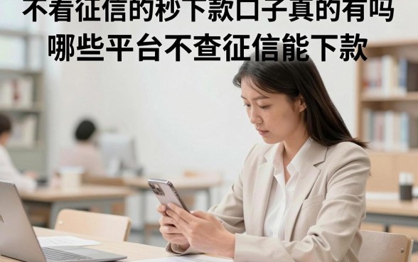 不看征信的秒下款口子真的有吗,哪些平台不查征信能下款