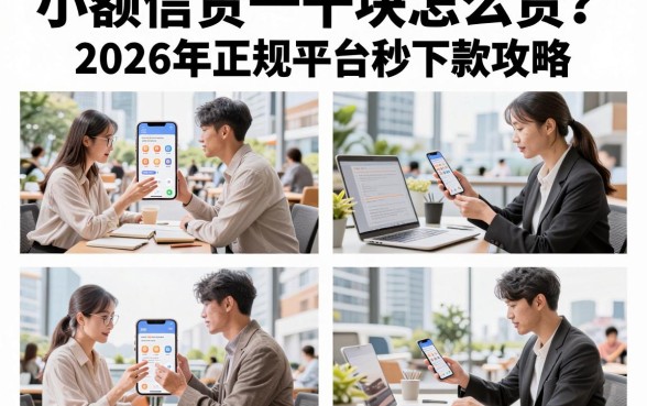 小额信贷一千块怎么贷?2026年正规平台秒下款攻略
