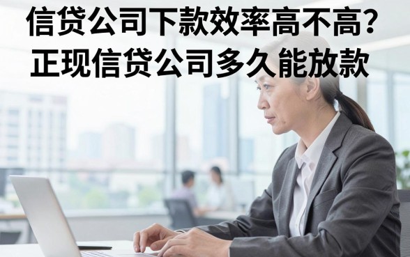 信贷公司下款效率高不高？正规信贷公司多久能放款